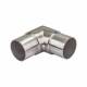 90° Sharp Elbow Tube Connector - 316 Brushed Satin Stainless Steel