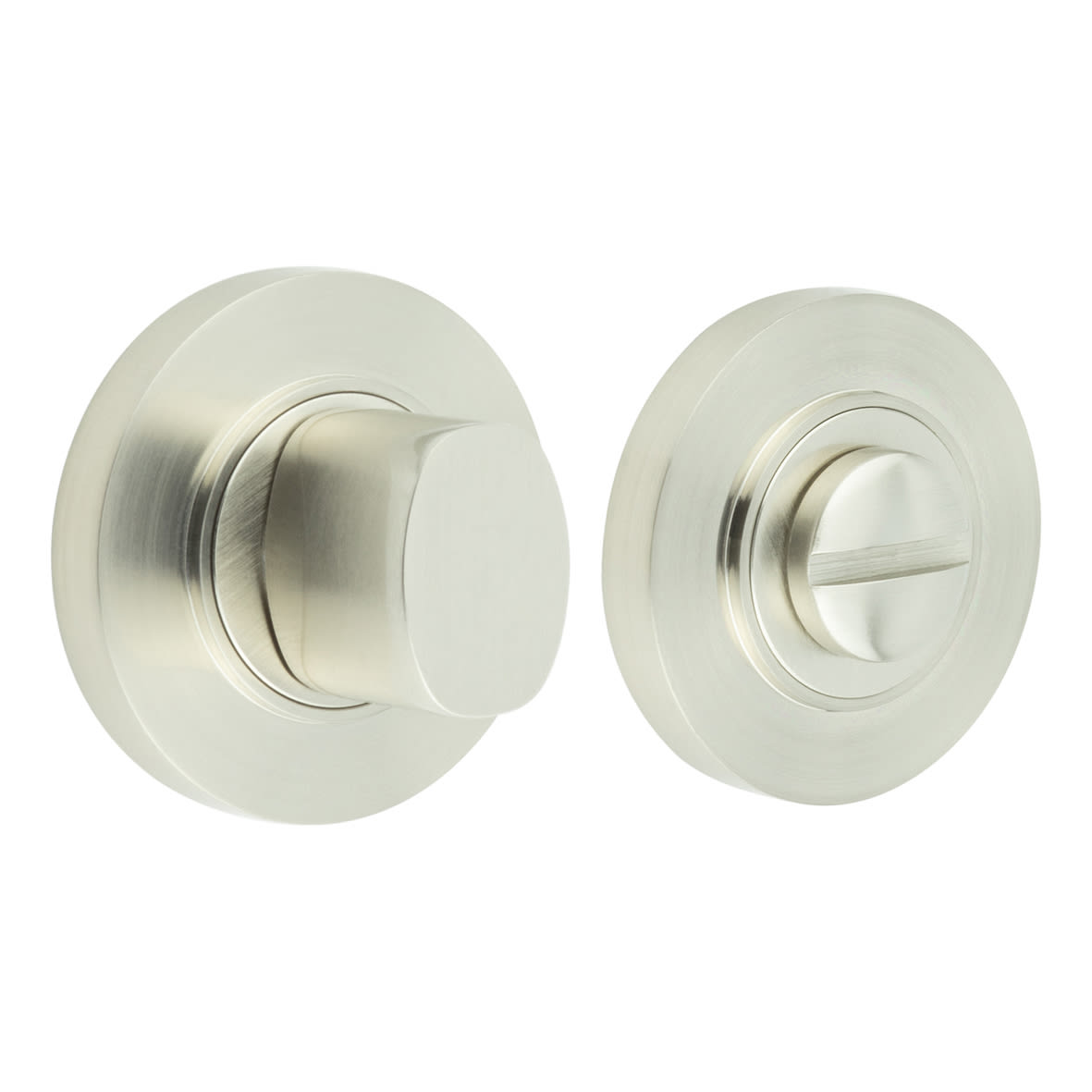 Inner 3 Turn & Release with Plain Rose - 47mm Diameter - Satin Nickel
