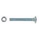 Carriage / Coach Bolt with Nut - M6 x 40mm - Zinc Plated - Pack of 10