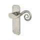 Pewter Monkey Tail Latch Door Handles - 152 x 50mm
