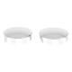 40mm Handrail System - Shallow End Caps - Polished Chrome - Pack of 2
