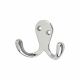 Diecast Double Coat Hook - 70 x 28mm - Polished Chrome - Pack of 10