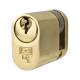 5 Pin 40mm Oval Single Cylinder - 30 + 10mm - Polished Brass - Keyed Alike
