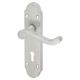 Satin Chrome Victorian Summer Scroll Keyhole Lock Door Handles - 168 x 40mm
