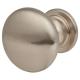 Domed Round Cabinet Knob - 28mm Diameter - Satin Nickel
