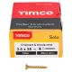 Solo Chippy Pozi Countersunk Wood Screws - 3.5 x 25mm - Yellow Zinc - Pack of 200
