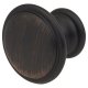 Rim Round Cabinet Knob - 30mm Diameter - Brushed Oil Rubbed Bronze