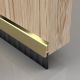 Concealed Fixed Bottom Door Brush - 838mm Length - Brush Size 25mm - Gold