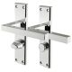 Brass Polished Chrome Bathroom Door Handles - Stratus Range - 180 x 40mm