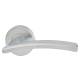 Satin Chrome Door Handles on Round Rose - Sabre Range