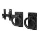Tudor Style Ring Gate Latch - 195mm Throw - Antique Black Iron