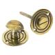Reeded Bathroom Turn & Release - 50mm Diameter - Aged Brass