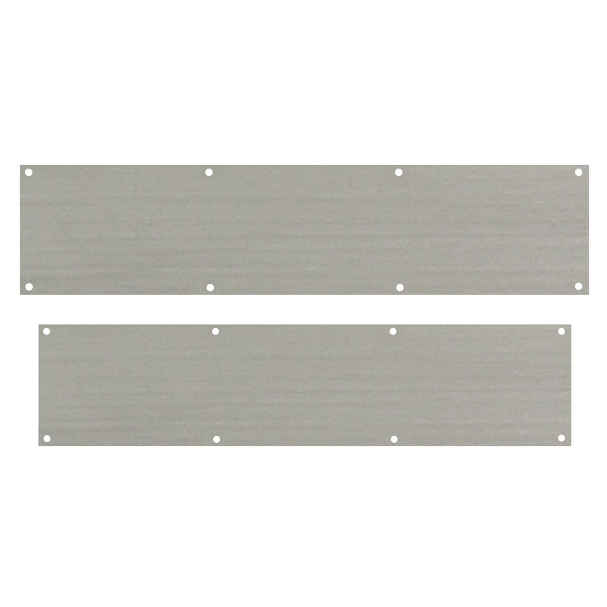 Stainless Steel Kick Plate - 838 x 150mm & 900 x 150mm - 8 Screw Holes - Satin - Pack of 2
