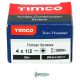 Twin Threaded Pozi Countersunk Wood Screws - 4 x 1/2" - Zinc Plated - Pack of 200