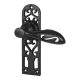 Antique Black Cottage Latch Door Handles - 134 x 38mm