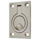 Rectangular Flush Ring Cabinet Pull Handle - 62 x 44mm - Satin Stainless Steel