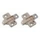 CLIP Cruciform Cabinet Mounting Plate - Screw On - 0mm Spacing - Zinc Diecast - Pair