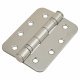 Radius Ball Bearing Grade 13 Butt Fire Door Hinge - 102 x 76 x 3mm - 201 Pol Stainless - Pair