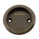 Round Screw Fixed Flush Handle - 63mm Diameter - Polished Black Nickel