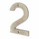 76mm Screw Fix Door Numeral - 2 - Pewter