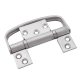 Flush Handle Door Hinge Set - 100 x 66 x 3mm - Satin Stainless Steel