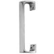 Satin Aluminium Modern Offset D-Bar Door Pull Handle - Screw Fix - 300mm Centres