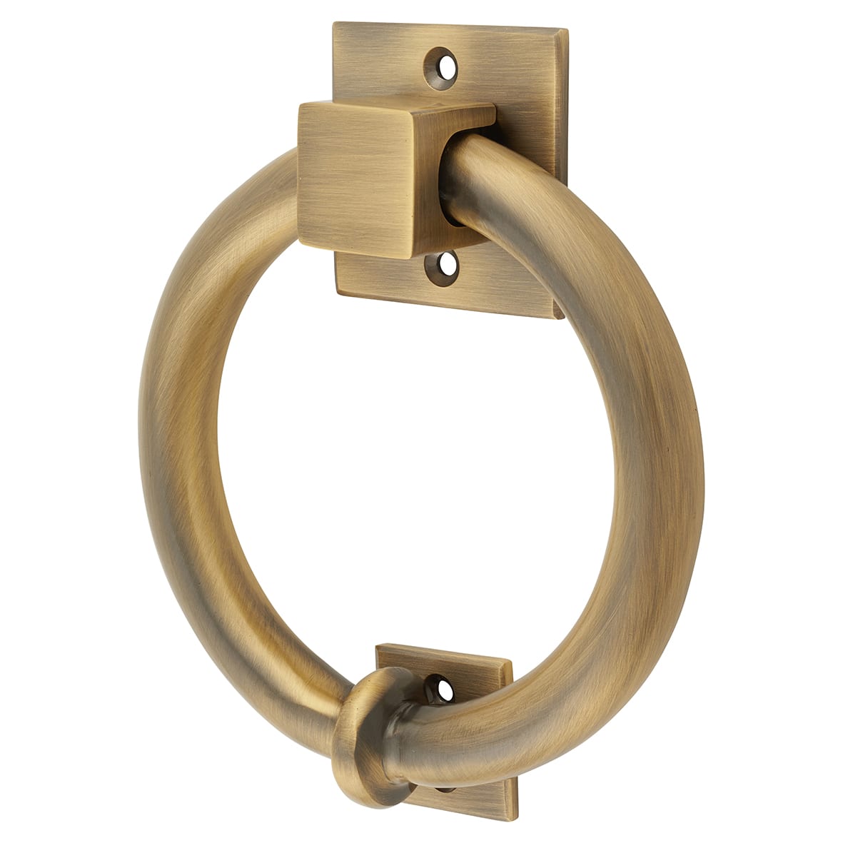Ring Door Knocker - Antique Brass - 140 x 120mm