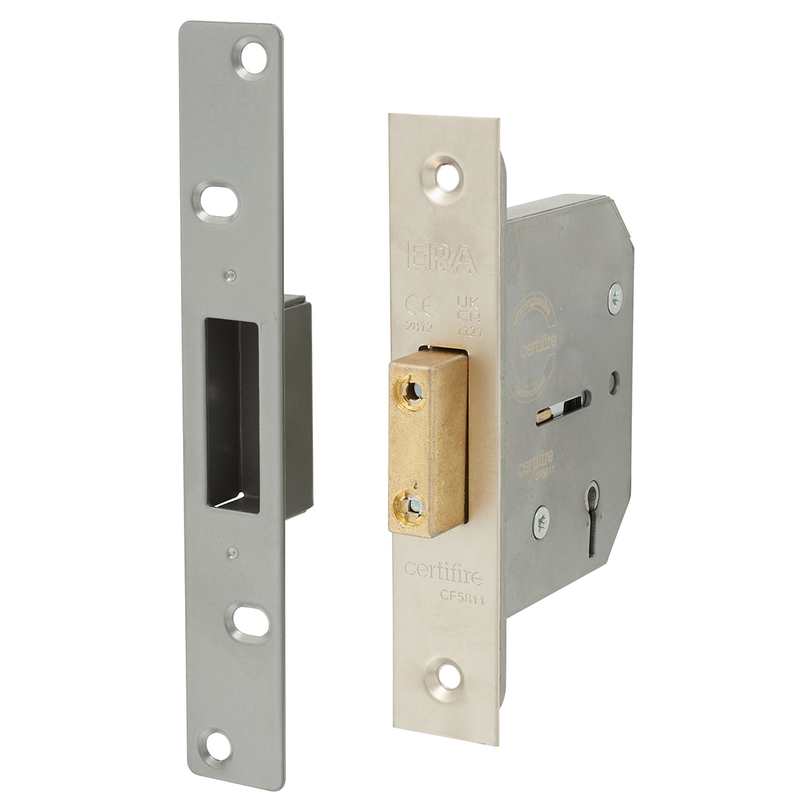 Viscount 5 Lever Deadlock - 76mm Case - 56mm Backset - Satin Chrome