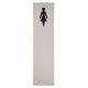 Finger Plate - Ladies Toilet Door Sign - 300 x 75mm - Polished Stainless Steel