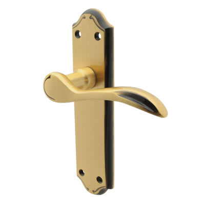 Florentine Bronze Scroll Latch Door Handles - Madrid Range - 180 x 45mm