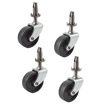 Classic Furniture Castor - Peg Fixed - 43kg Max Weight - 31mm Diameter - Black -Pack of 4