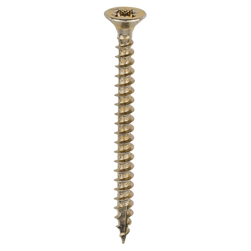 Classic Pozi Countersunk Wood Screws - 3.5 x 40mm - Yellow Zinc - Pack of 200