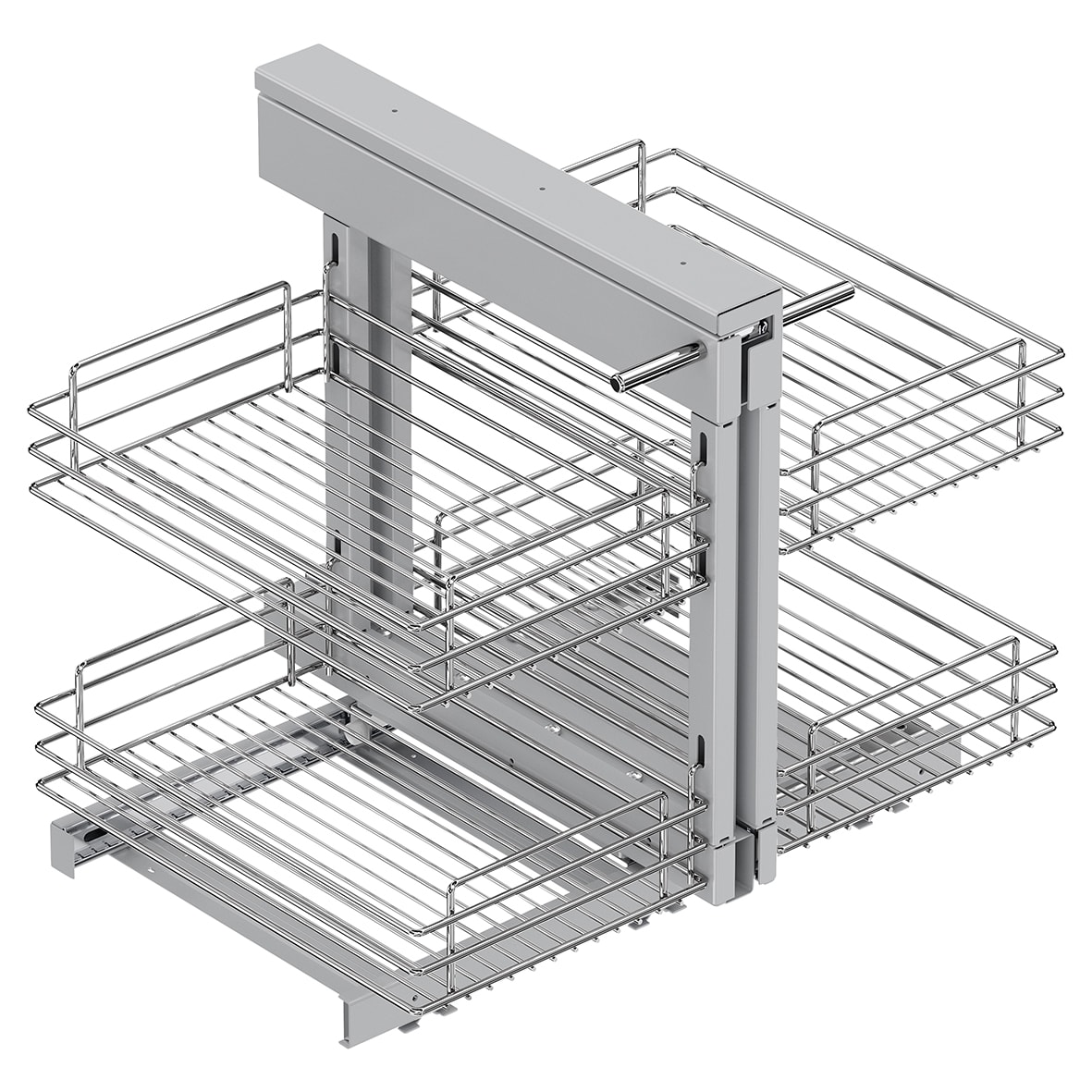 SupraStar Corner Pull Out Organiser - Cabinet Width 700mm - Chrome