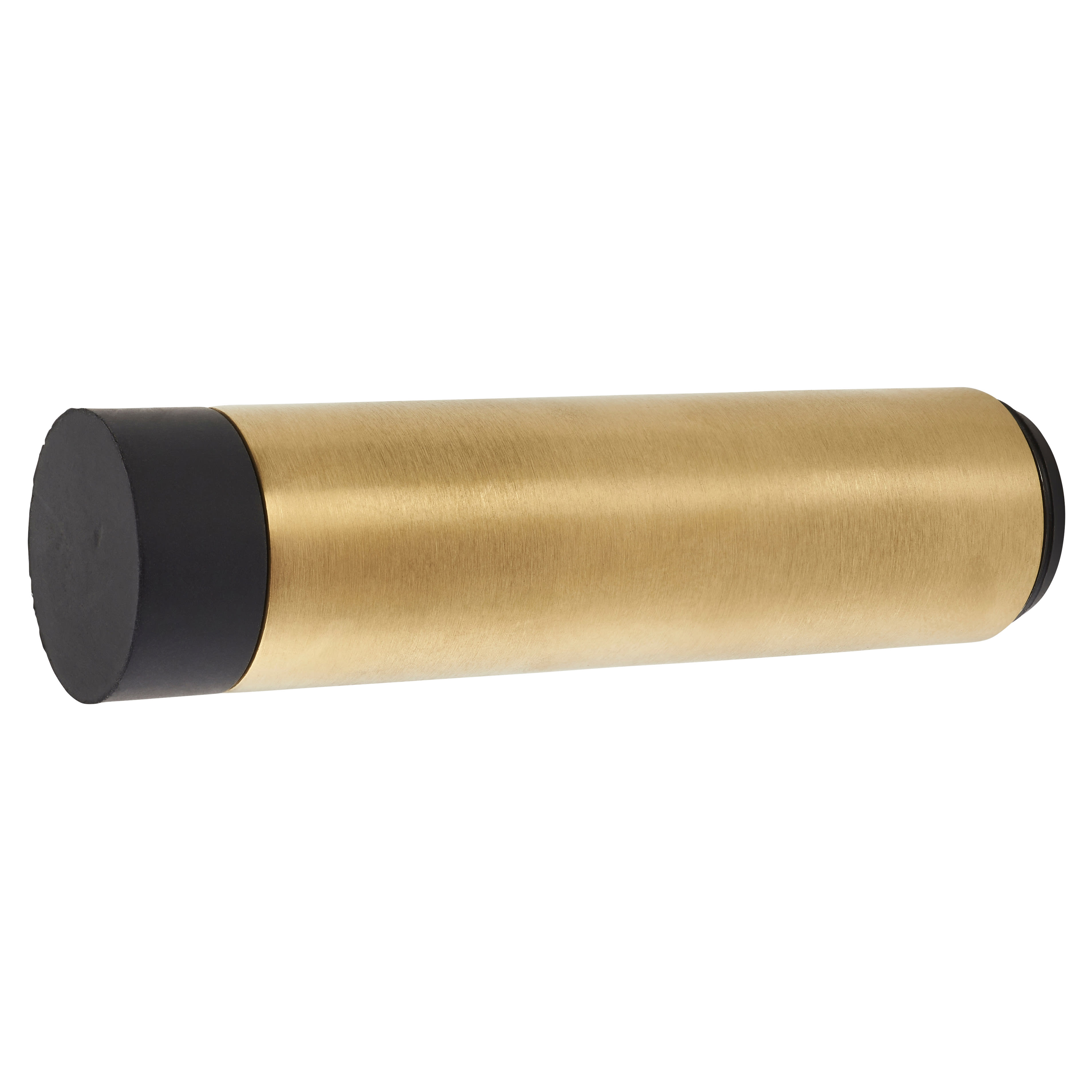 Cylinder Pattern Projection Door Stop - 70mm Projection - PVD Satin Brass