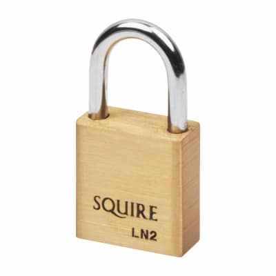 Lion Open Shackle Padlock - 25mm Body - 16.5 x 13.5mm Shackle - Brass