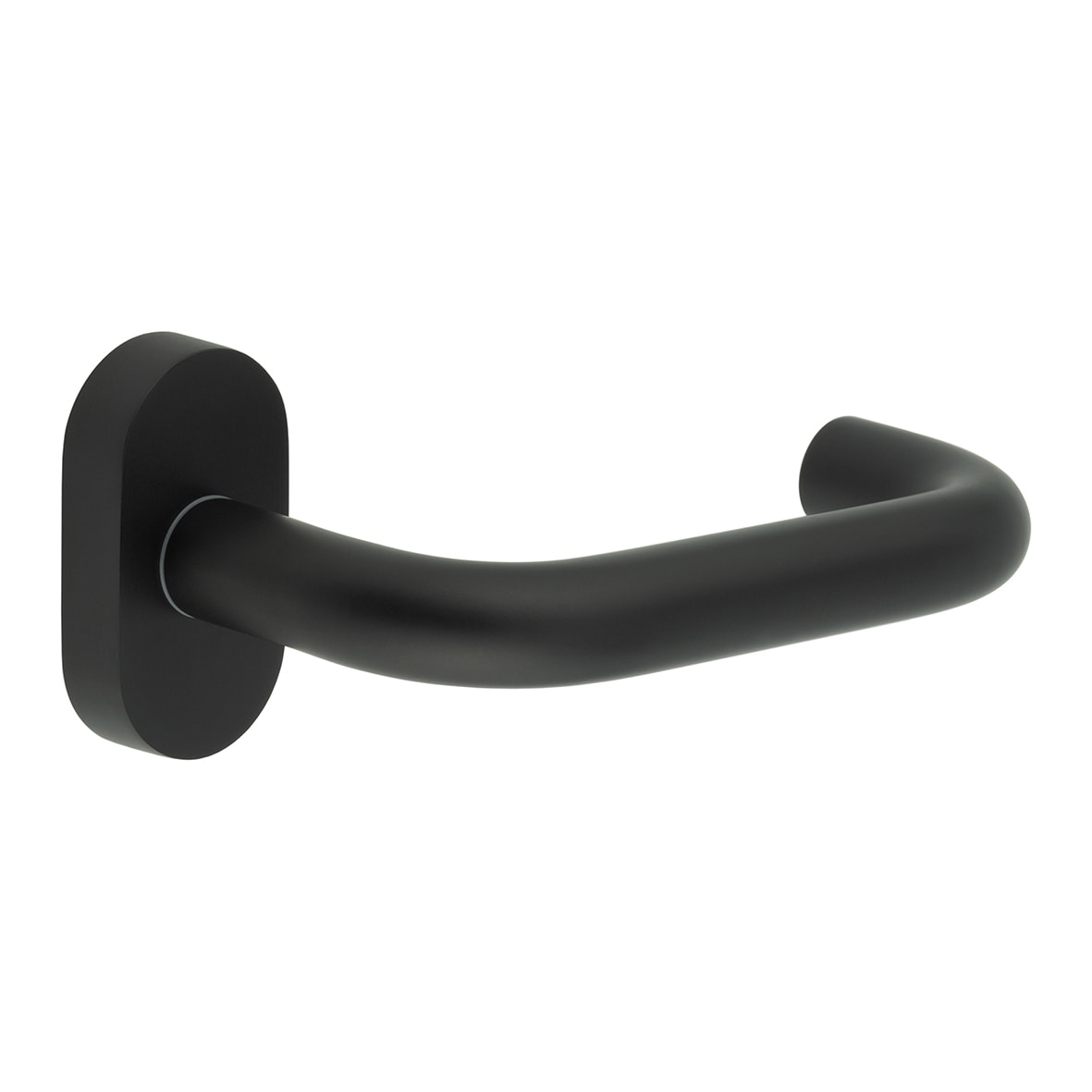 Black uPVC Multipoint Door Handles on Oval Rose - CR-106 Range