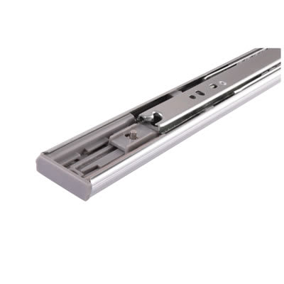 35mm Ball Bearing Soft Close Drawer Runner - Full Extension - 350mm Length - 25kg - Zinc