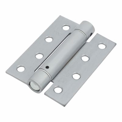 Adjustable Self Closing Fire Door Spring Hinge - 102 x 76 x 3mm - Satin Chrome - Pack of 3