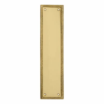 Solid Brass Georgian Plain Finger Plate - 305 x 73 x 6mm - Polished