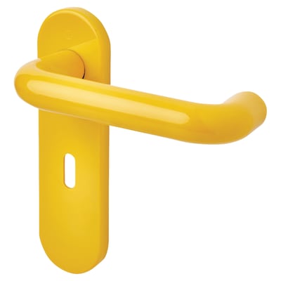 Golden Yellow Nylon Steel Core Safety Keyhole Lock Door Handles - Paris Range