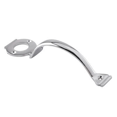 Escutcheon Handle for Long Throw Gate Lock - 200mm Length - Polished Chrome