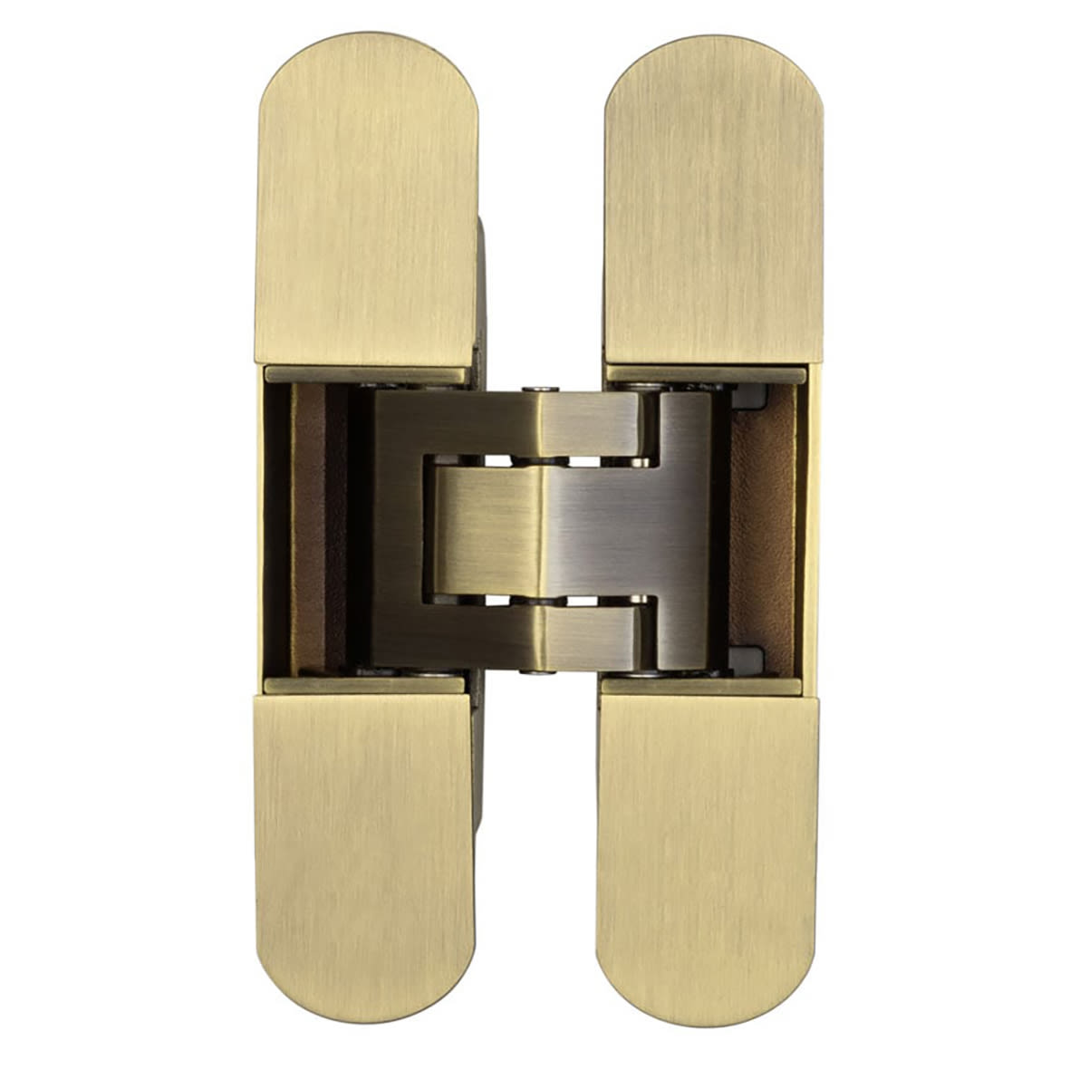 3D Fire Rated Concealed Door Hinge - 140 x 30mm - Antique Brass