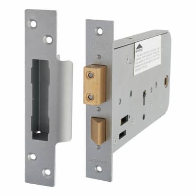 3J60 Horizontal 5 Lever High Security Sashlock - 165mm Case - 83mm Backset - Stainless Steel