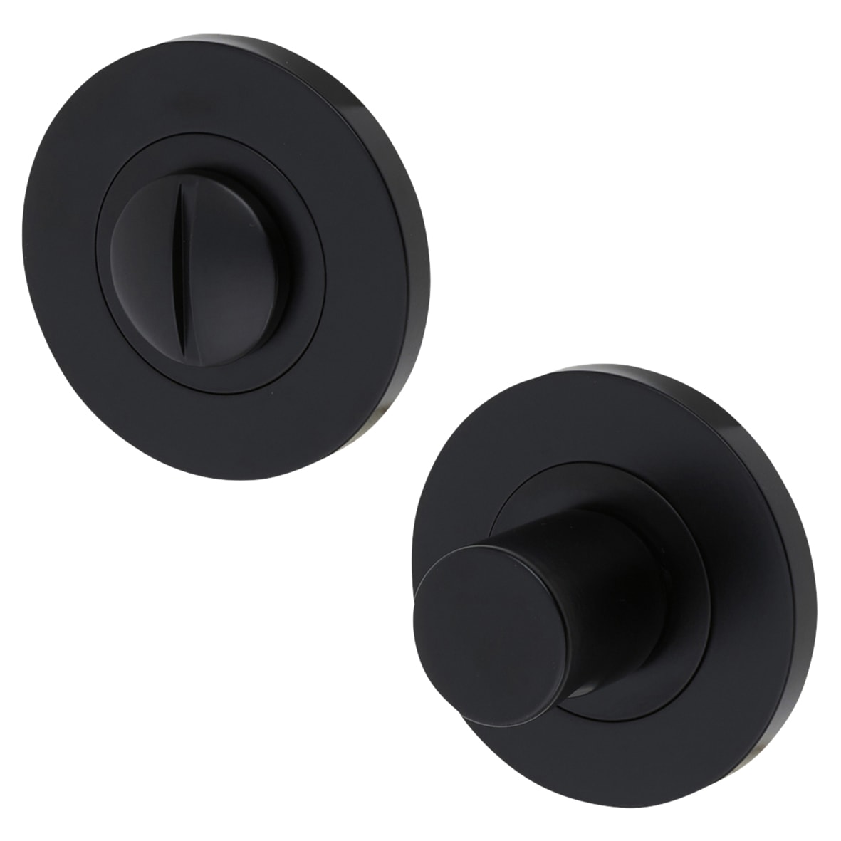 Bathroom Turn & Release - 50mm Diameter - Matt Black