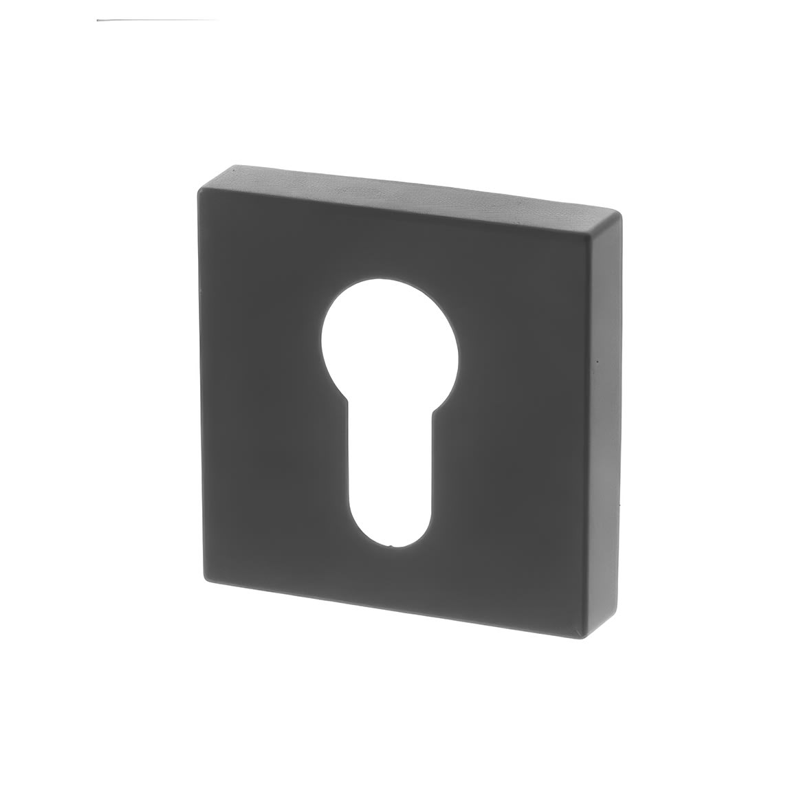 Status Square Escutcheon - 51 x 51mm - Euro - Matt Black - Pair