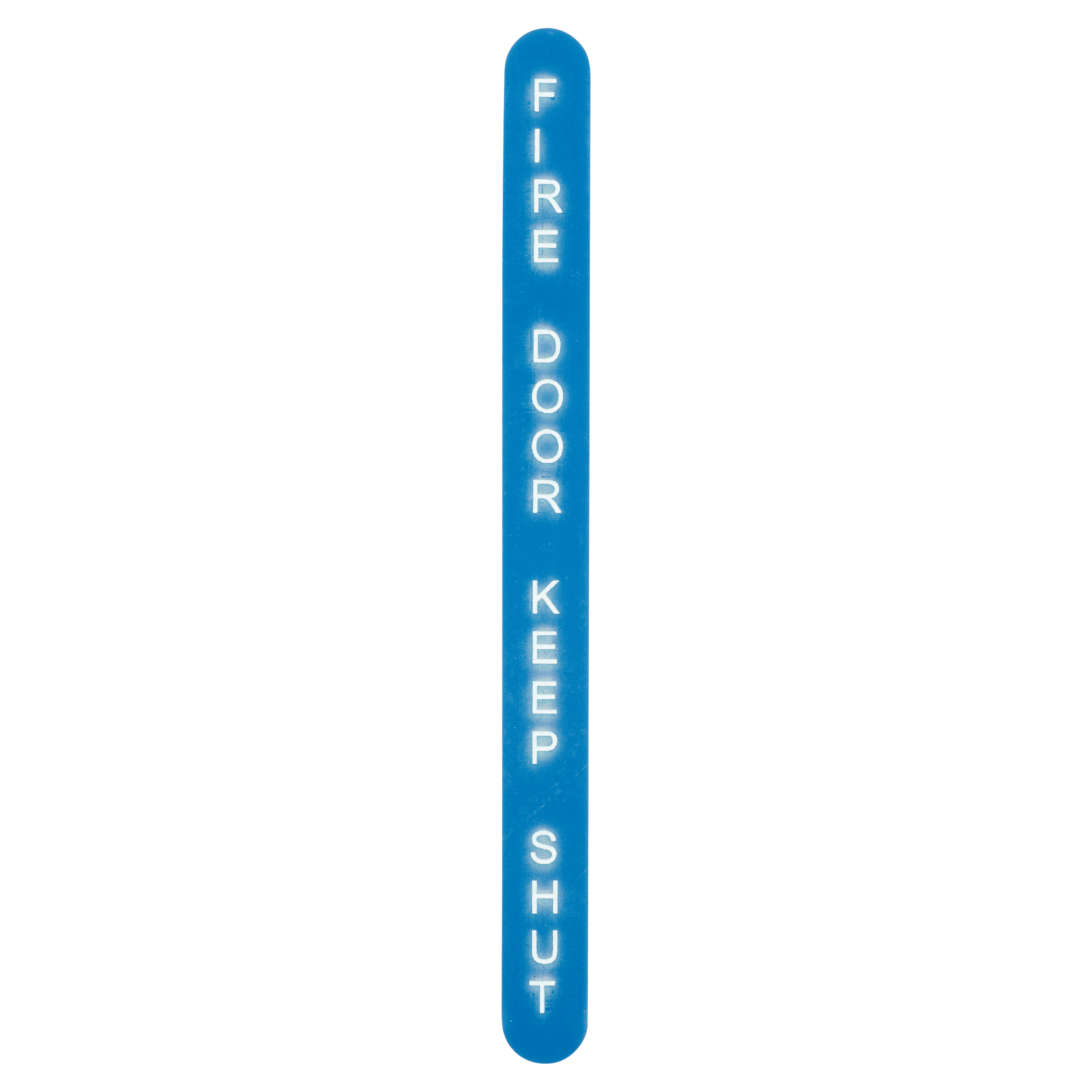 Fire Door Keep Shut Door Sign - Long Oval Shape Lollipop Design - 150 x 13mm - Rigid Plastic