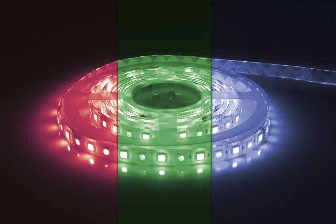 LED 12W Flexible Dimmable LED Strip Light - - 5000mm - RGB + 7000K Daylight