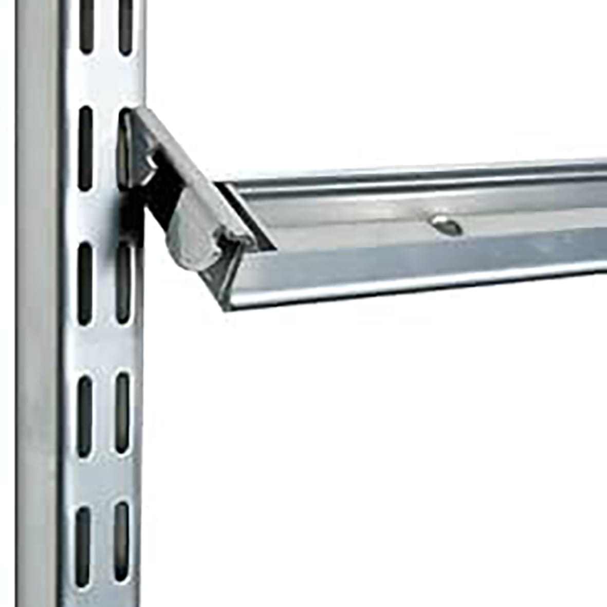 Top Track System - Storage Track Fittings - Platinum - Pair