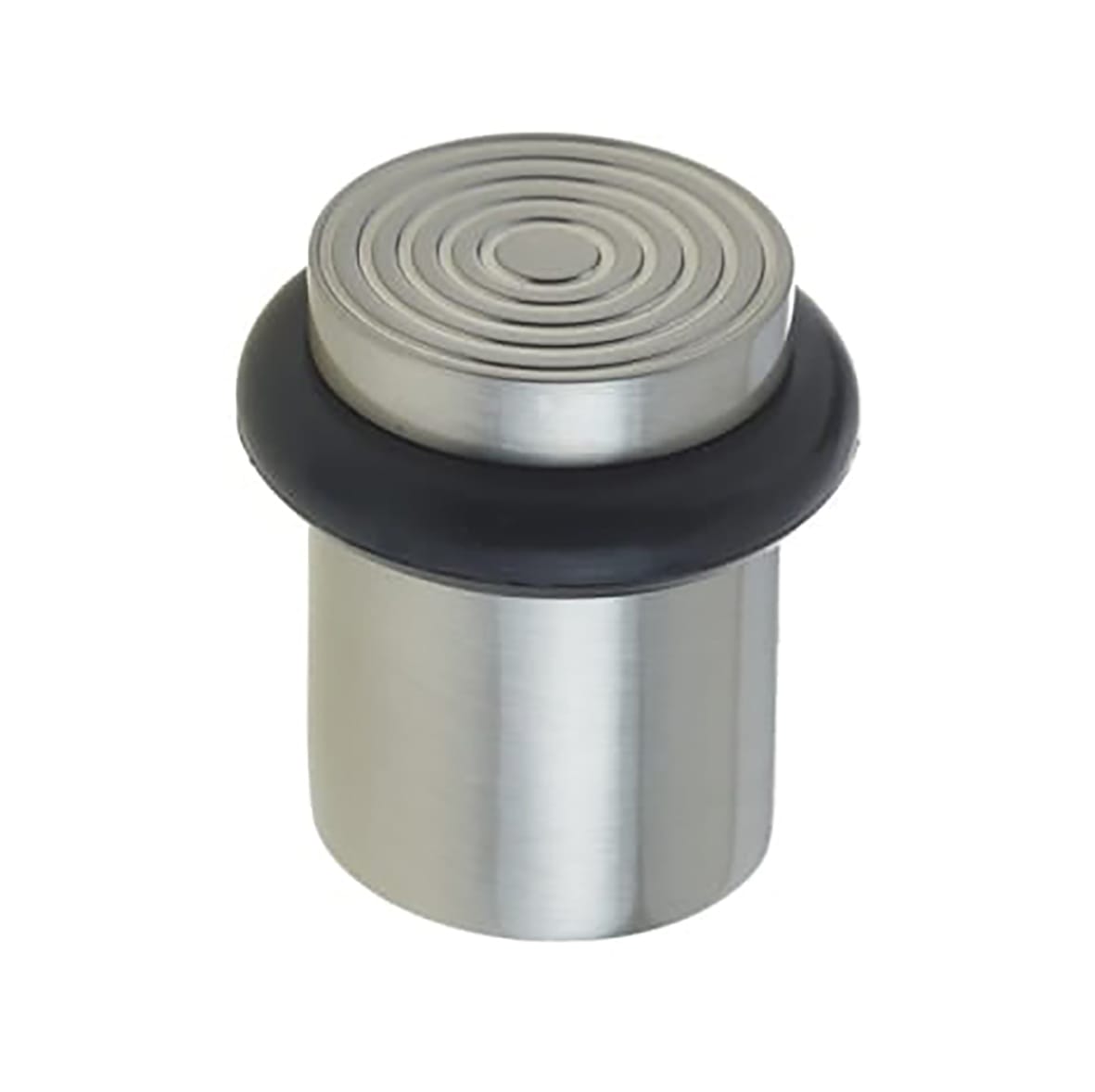 Reeded Floor Door Stop - 40 x 38mm - Satin Nickel