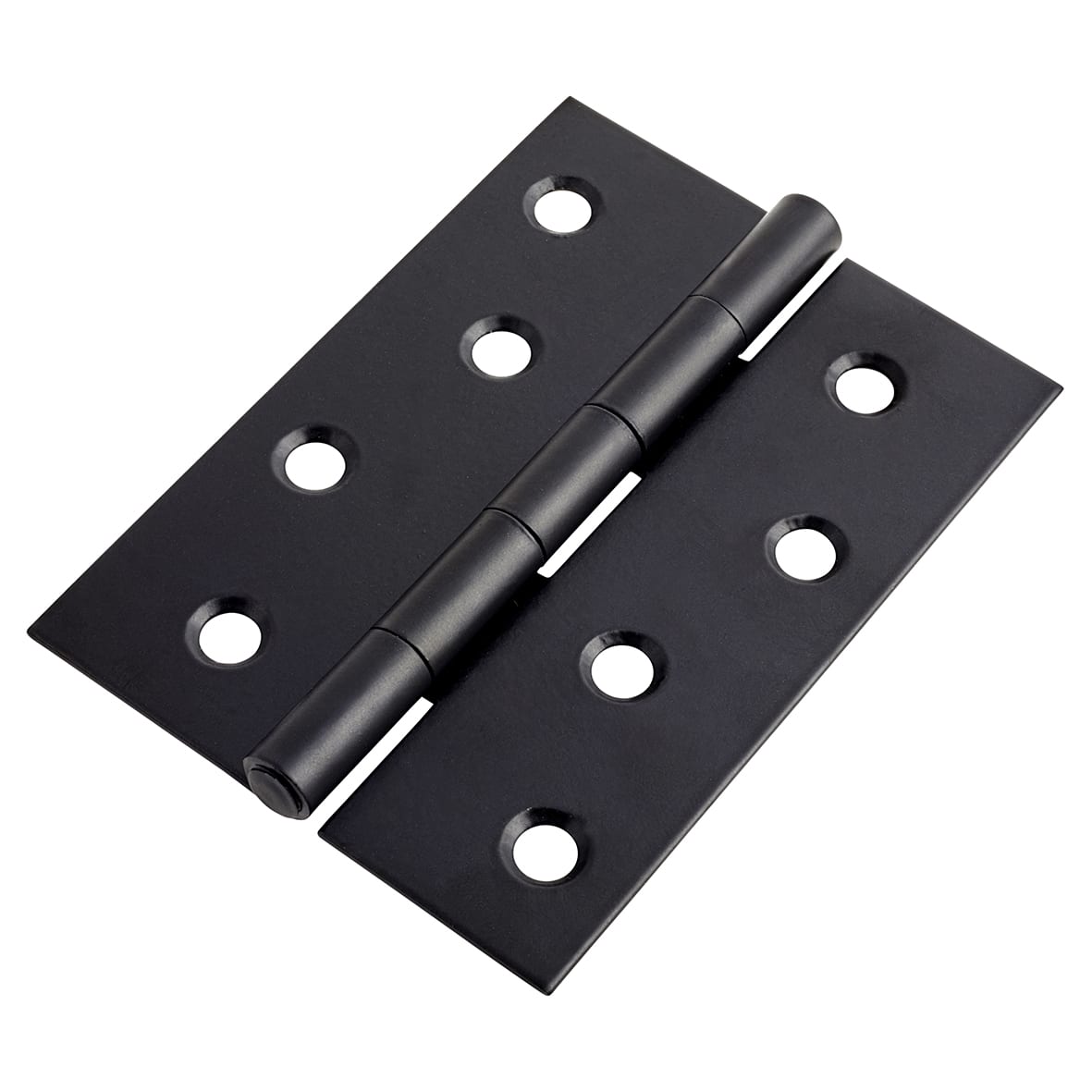 Steel Butt Door Hinge - 100 x 75 x 1mm - Matt Black - Pair